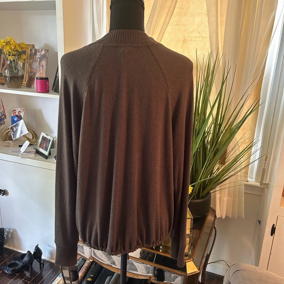 A new day, gray log sleeve women’s sweater size medium w/ drawstring waist - Picture 5 of 11